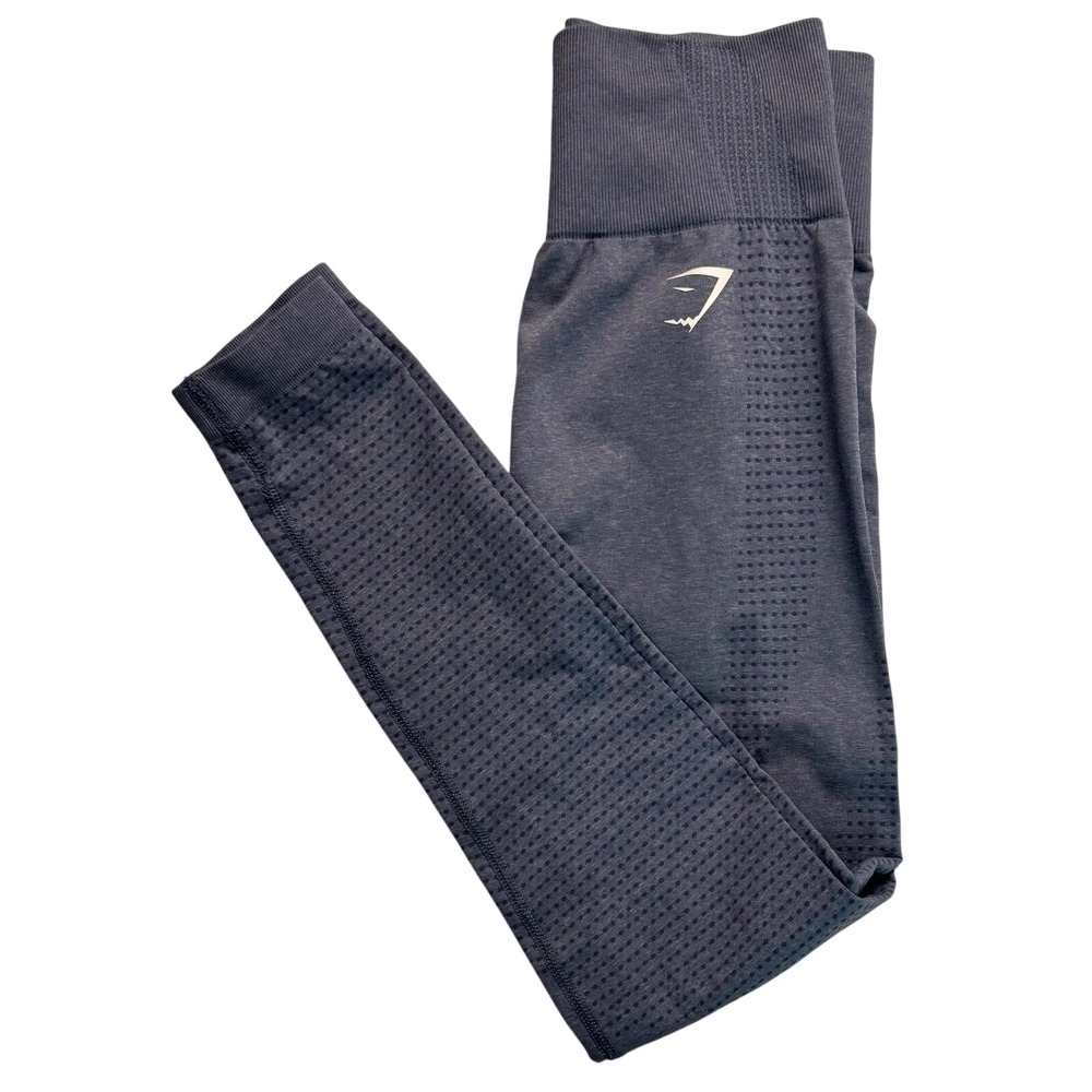 Gymshark Vital Seamless 2.0 Leggings Blue Marl XS GLLG5336-TBM High Waist